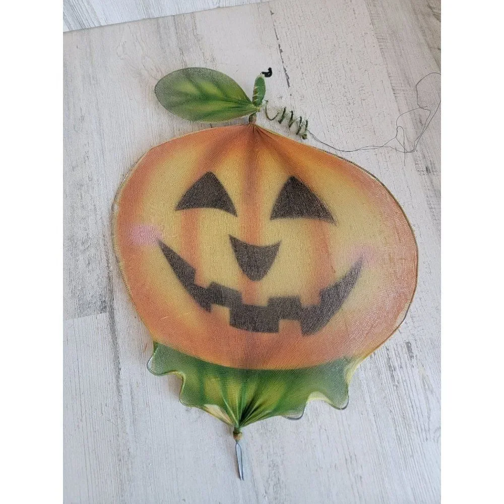Hanging fabric Jack O'Lantern face Halloween prop decor‎